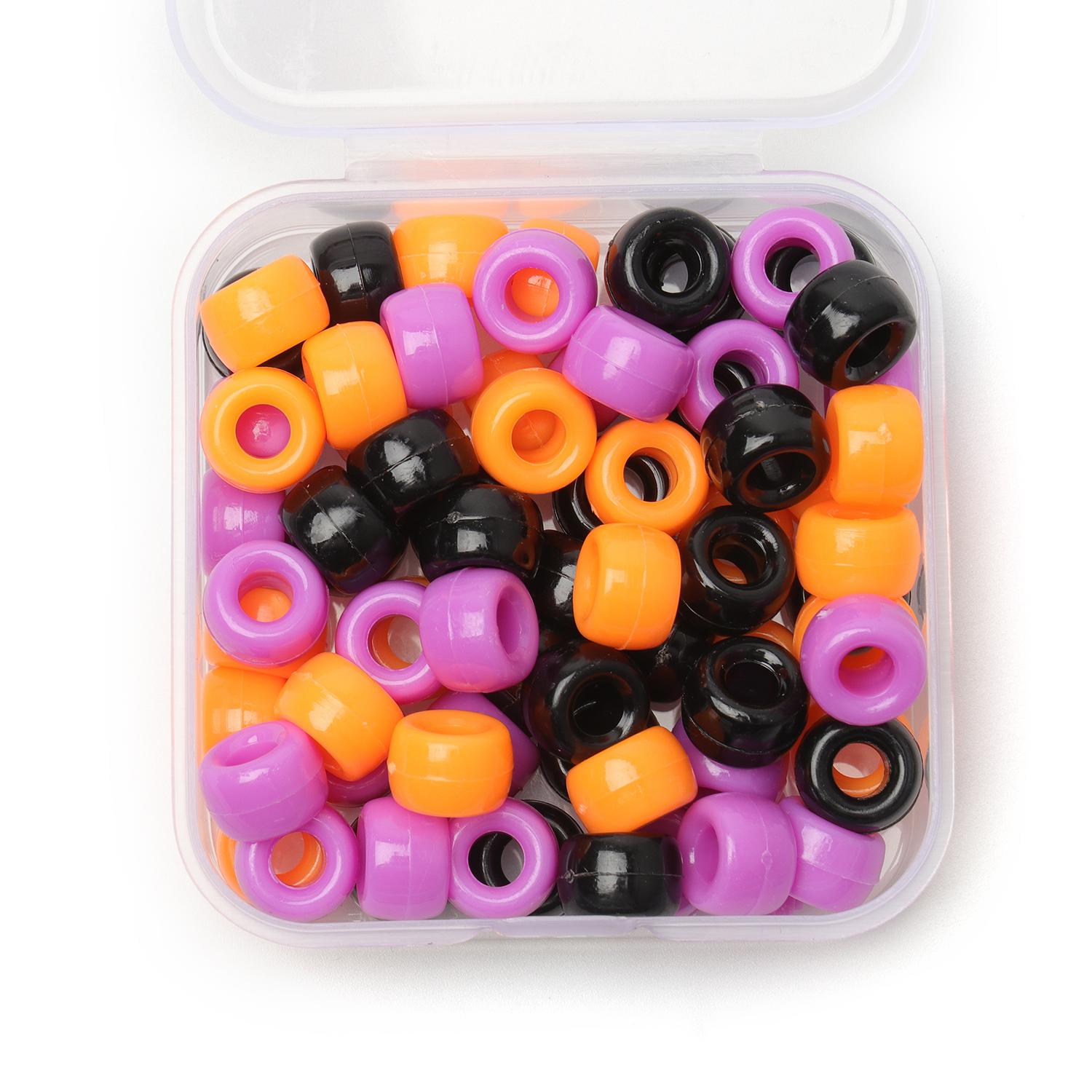 

80 шт./кор. 6x9 мм цветные бусины пони, объемные свободные бусины-разделители для изготовления ювелирных аксессуаров, ручная работа, сделай сам, ремесло 6mm*9mm