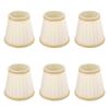 6Pcs Small Lamp Shade Clip On Drum Lampshade Cloth for Chandelier Candle Bulbs Lighting Accessories