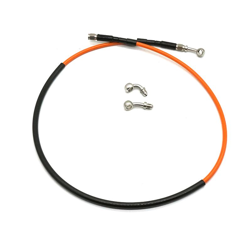 

Motorcycle Front Brake Pipe and Hose Length 1250mm28 90 Degrees for CRF YZF WR KXF SXF EXC KAYO T6 K6 BSE Z7 150 250 300 350 оранжевый