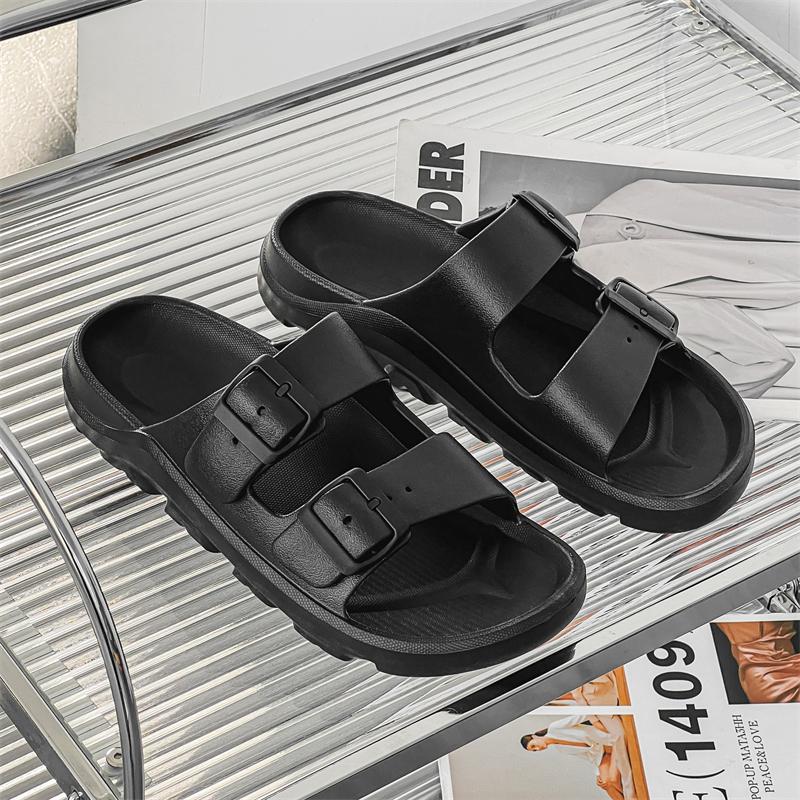 Men's slippers fashion step on shit slippers for men Home sandals Thick Bottom Soft EVA Women's sandals summer 2024 Beach Shoes