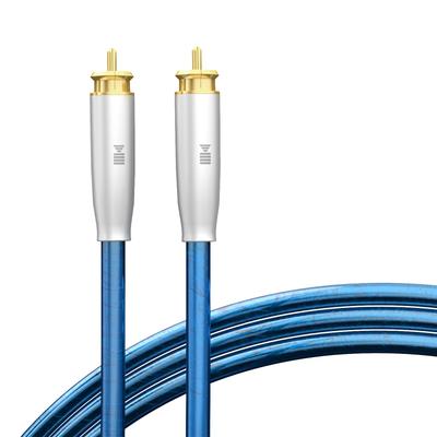 KAIBOER RCA Male-Male Stereo Audio Cable [Single Crystal Copper | 18AWG] Coaxial Shielded RCA Audio Cable, Premium Sound Quality Digital Audio Coaxial