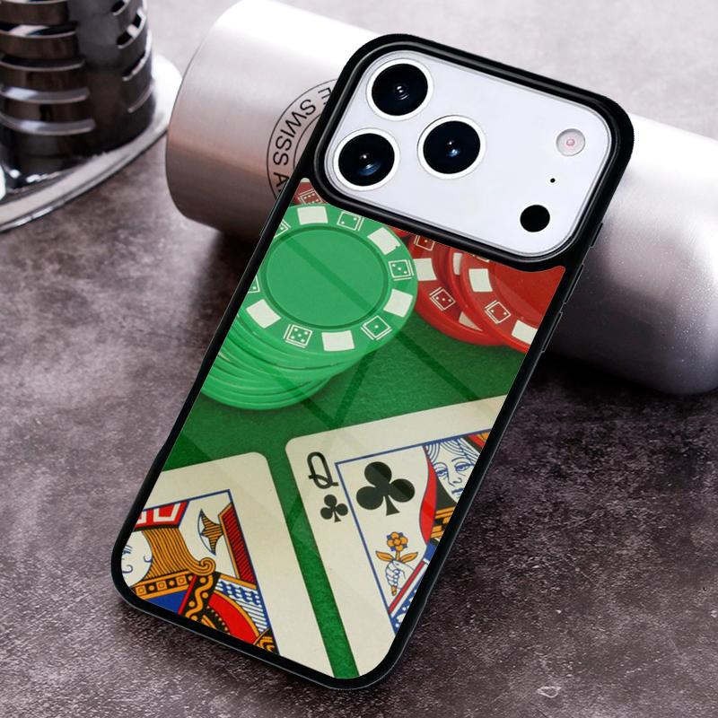 Poker Casino Art Pattern Phone Case for iPhone 17 16 15 Pro Max Air 14 13 12 11 Plus Shockproof Capa Cover
