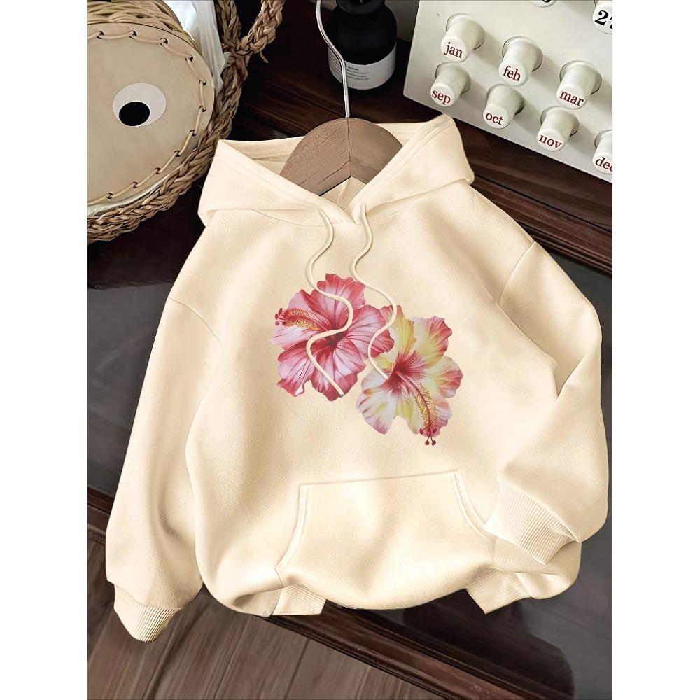 

Colorful Floral Pattern Printed Women s Autumn and Winter Round Neck Hoodie Casual Long Sleeved Top Sweatshirt Women s Clothing XL