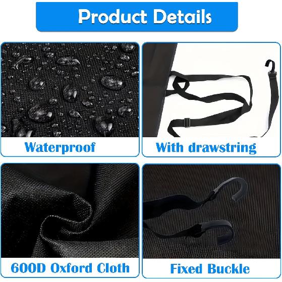 RV Rear Awning Shade Premium UV Resistant Waterproof Oxford Fabric RV Tailgate Canopy Sun Shelter with Easy Installation for Camping, Travel &