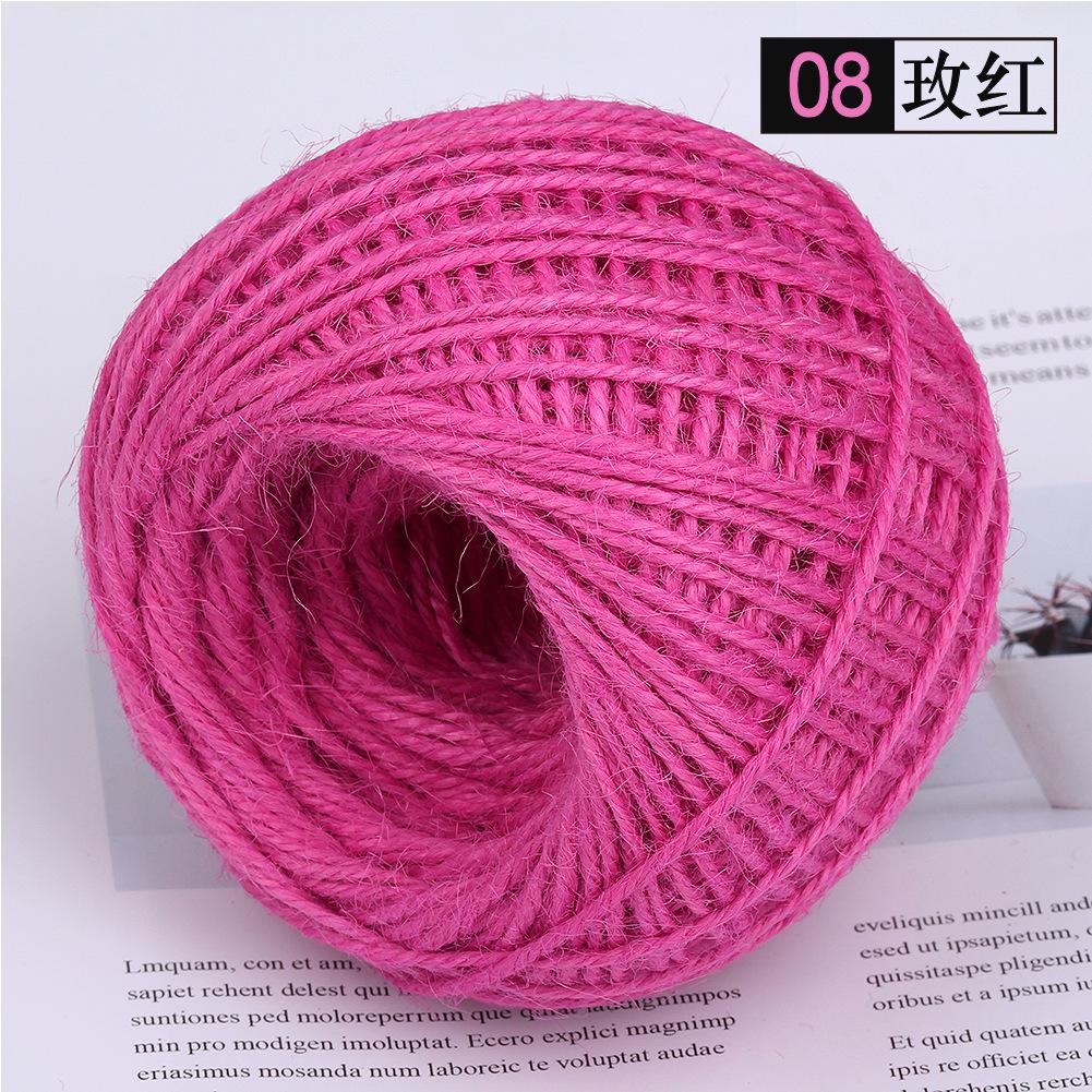 2Mm Three-Strand Hemp Rope, Hand-Packaged Diy Decorative Photo Frame Lanyard Woven Rope, Small Fragrant Green Colored Hemp Thread