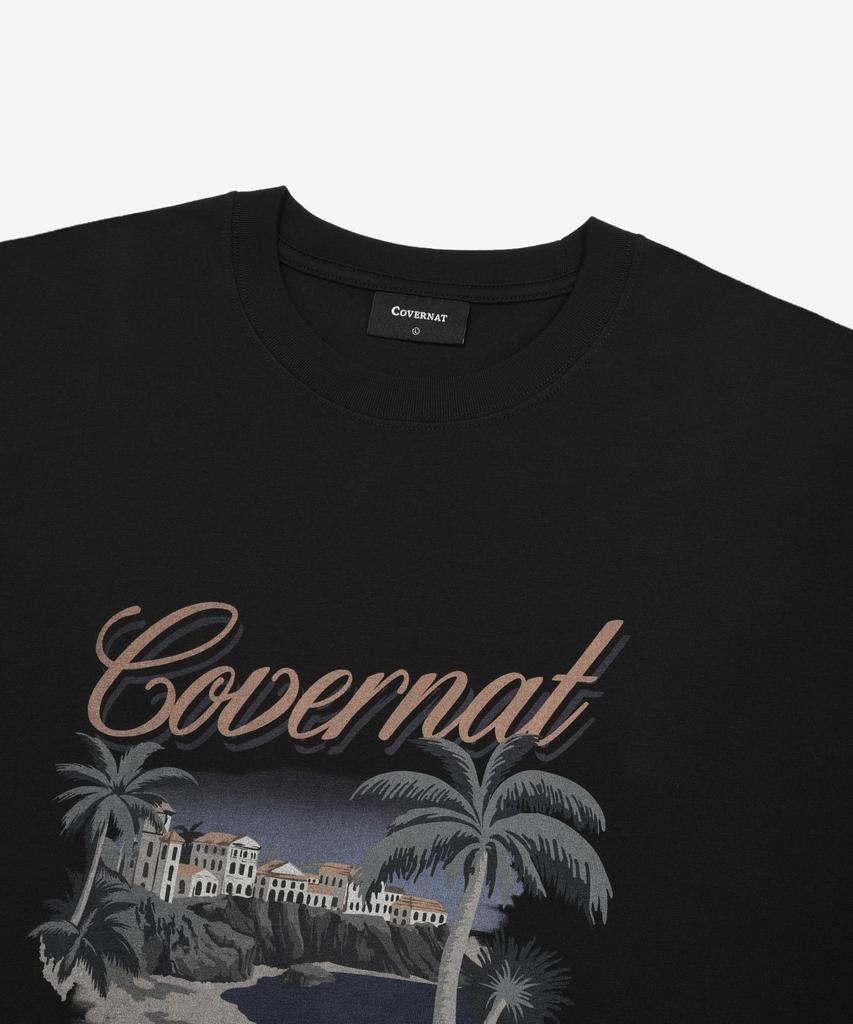 COVERNAT Cool Cotton Tropical Graphic T-Shirt Black