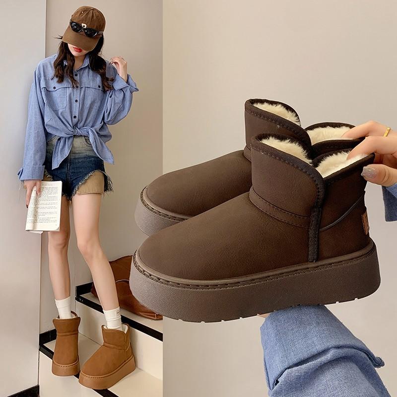 2025 New Thick-soled Heightened Lightweight Non-slip Soft-soled Casual Fashion Versatile Breathable Casual Shoes Snow Boots