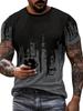 Paint Splash Print Men's Graphic Design Crew Neck T-shirt Casual Comfy Tees Men's Clothing Tops For Daily Gym Workout Running