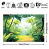 2D Photo Booth Background Cloth Tropical Forest Palm Tree Banner for Events