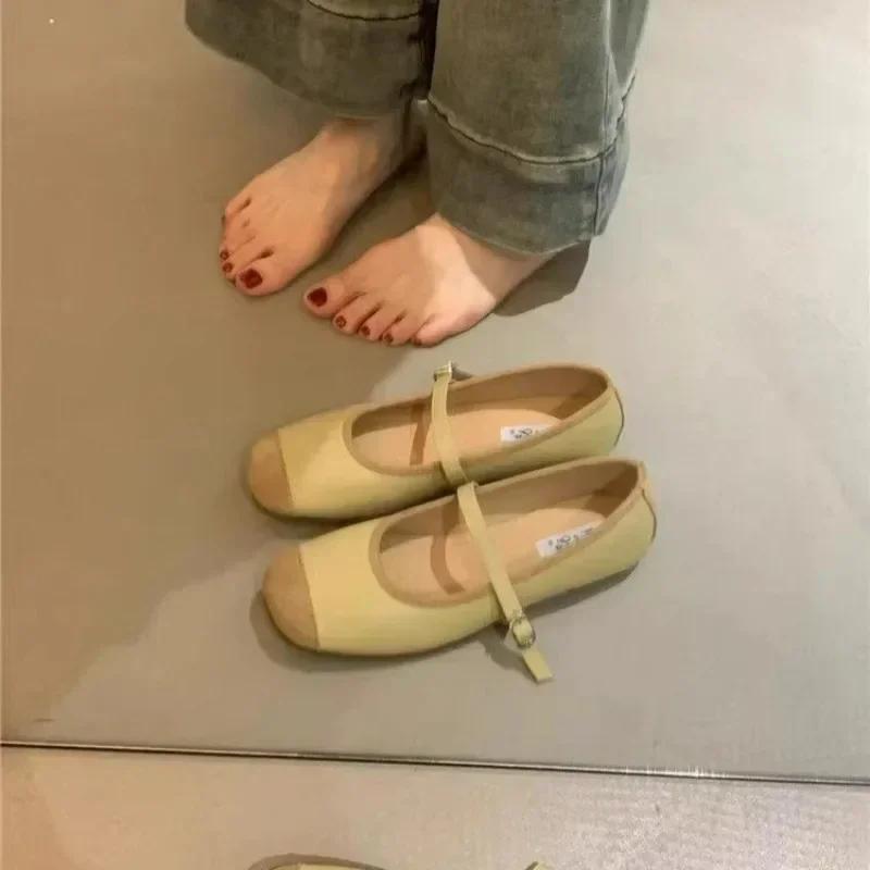 Fashion Designer Silvery Women Ballet Flats 2025 Fashion Ladies Casual Soft Sole Flats Spring Women's Comfort Shallow Ballerina Shoes