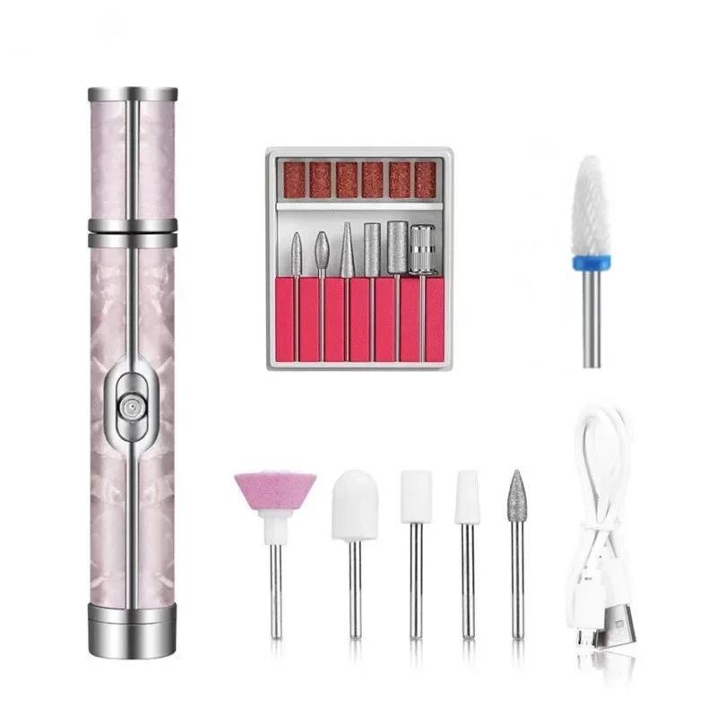 Electric Nail Drill Machine 20000RPM Nail Polish Sander Grinding Rechargeable Nail File Nails Accessories Professional Manicure