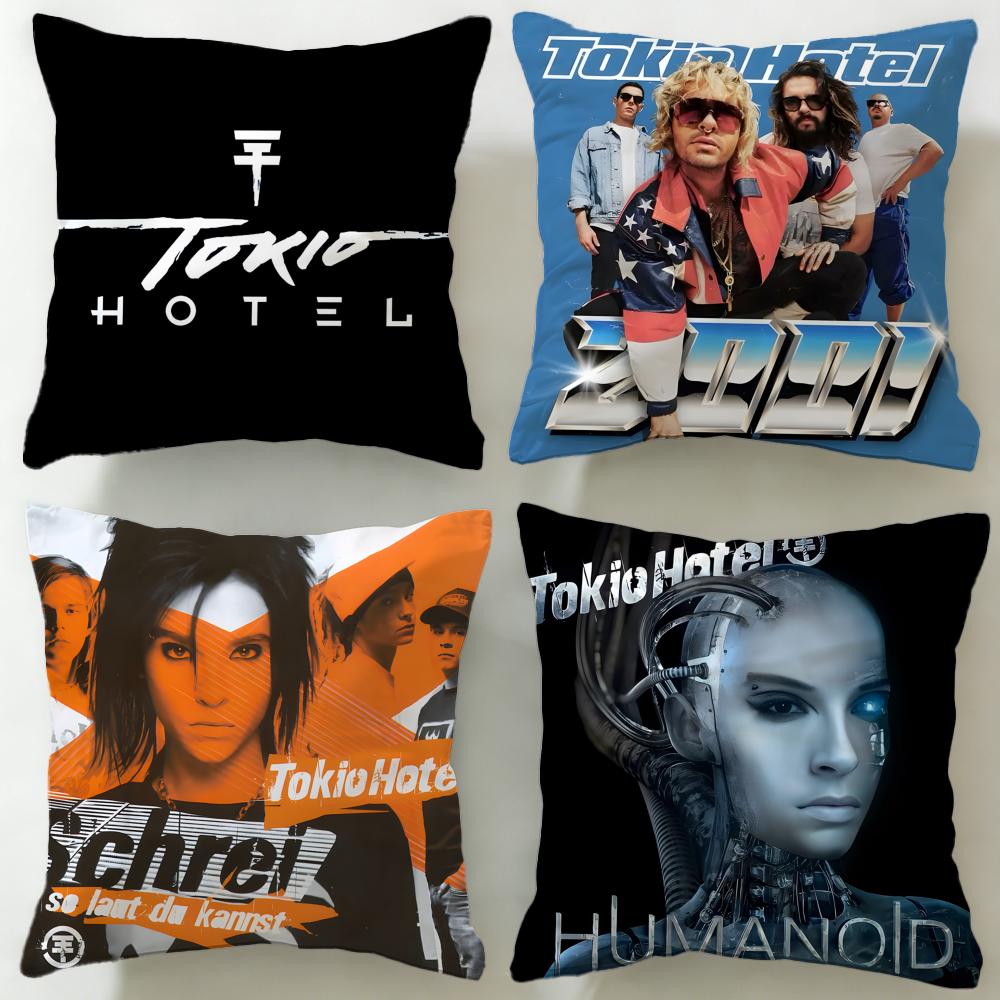 Classic Band Tokio Hotel Cushion Cover Soft EasyWash Pillow Case Versatile for Couch Bed Travel and Office
