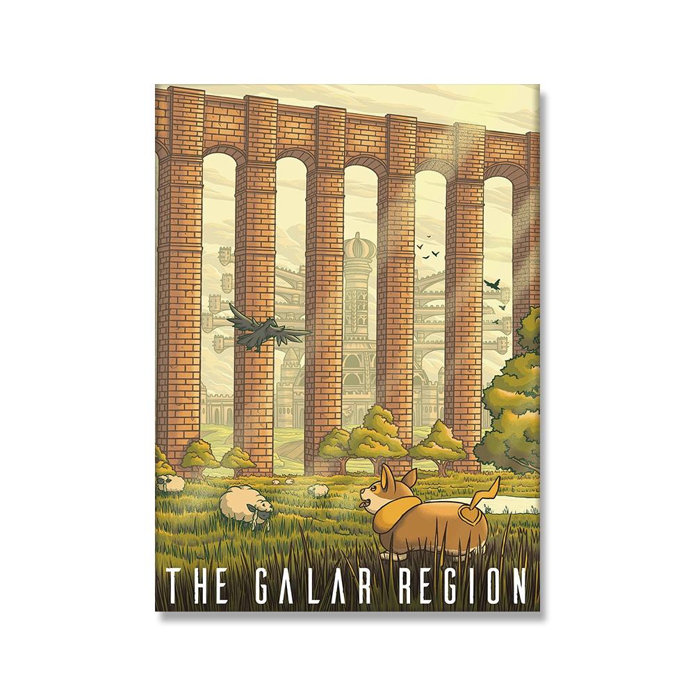 Anime Video Game Inspired Travel Poster And Prints Landscape Canvas Painting Print Wall Art Pictures Home Decor Christmas Gift