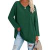 Damen Lockeres Langarm V-Ausschnitt Strickoberteil Große Plus Size Oberteile Damen Frühling Sommer Einfarbiges Oberteil Langarm V-Ausschnitt