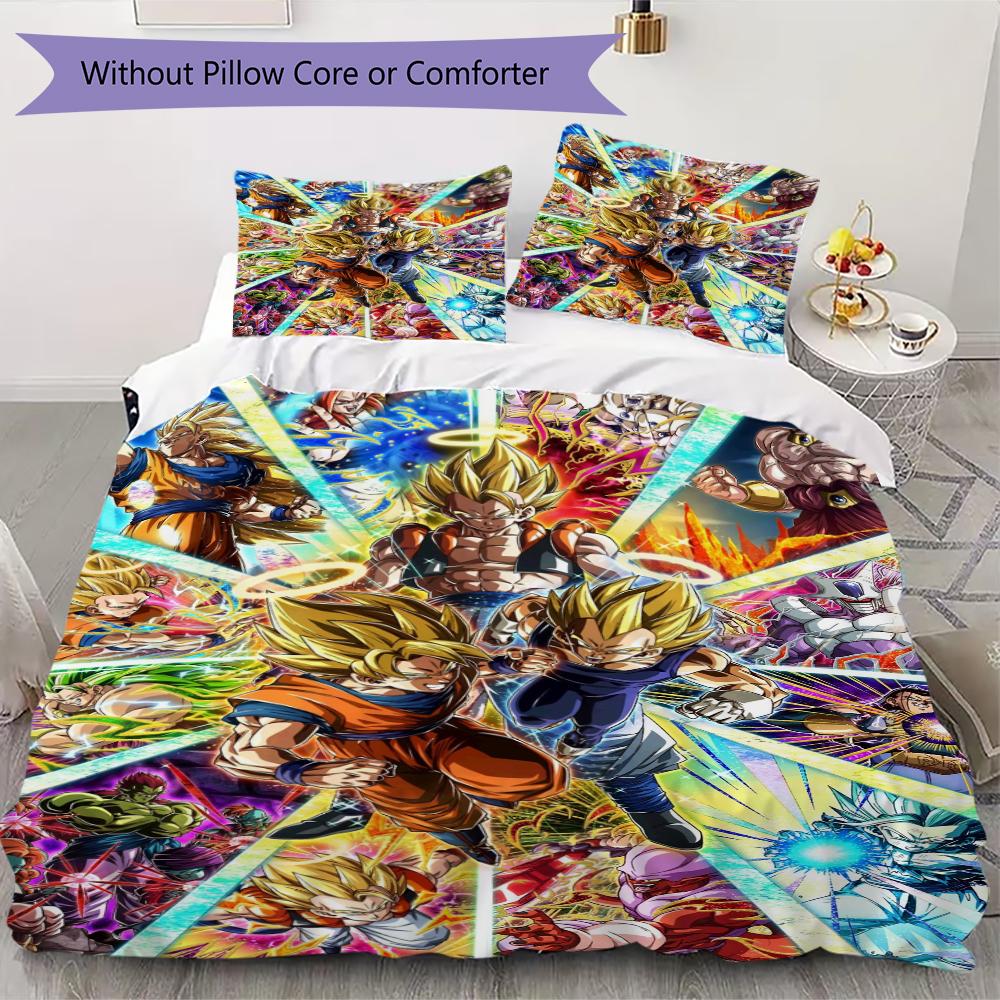 

Dragon Ball Pattern Bedding uilt Set uilt Cover Pillowcase Home Decoration Birthday Gift (1 * duvet cover + 2 * pillowcase without core) 135x200cm