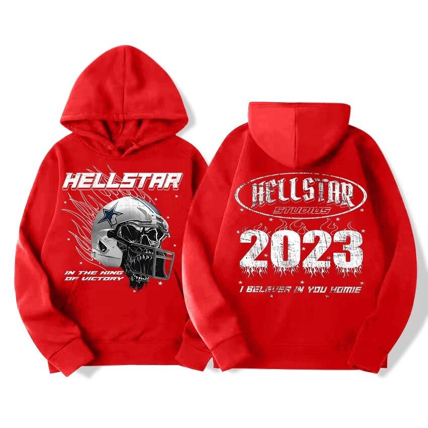 

Толстовка с принтом Hellstar, унисекс и WoУнисекс, осень/зима, толстовка с капюшоном в стиле Харадзюку, винтажная большая куртка унисекс, уличная одежда S