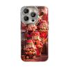 New Year's Greetings God of Wealth Is Suitable for Apple 16pro Mobile Phone Case 15 Full-inclusive Lens Film 14 High-end Sense 13 Cute Anti-fall 8