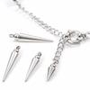 10PCS Retro Cone Charms Pendants No Fade Stainless Steel Bullet Spike Bead Charm for Necklace Earring Jewelry Making Findings