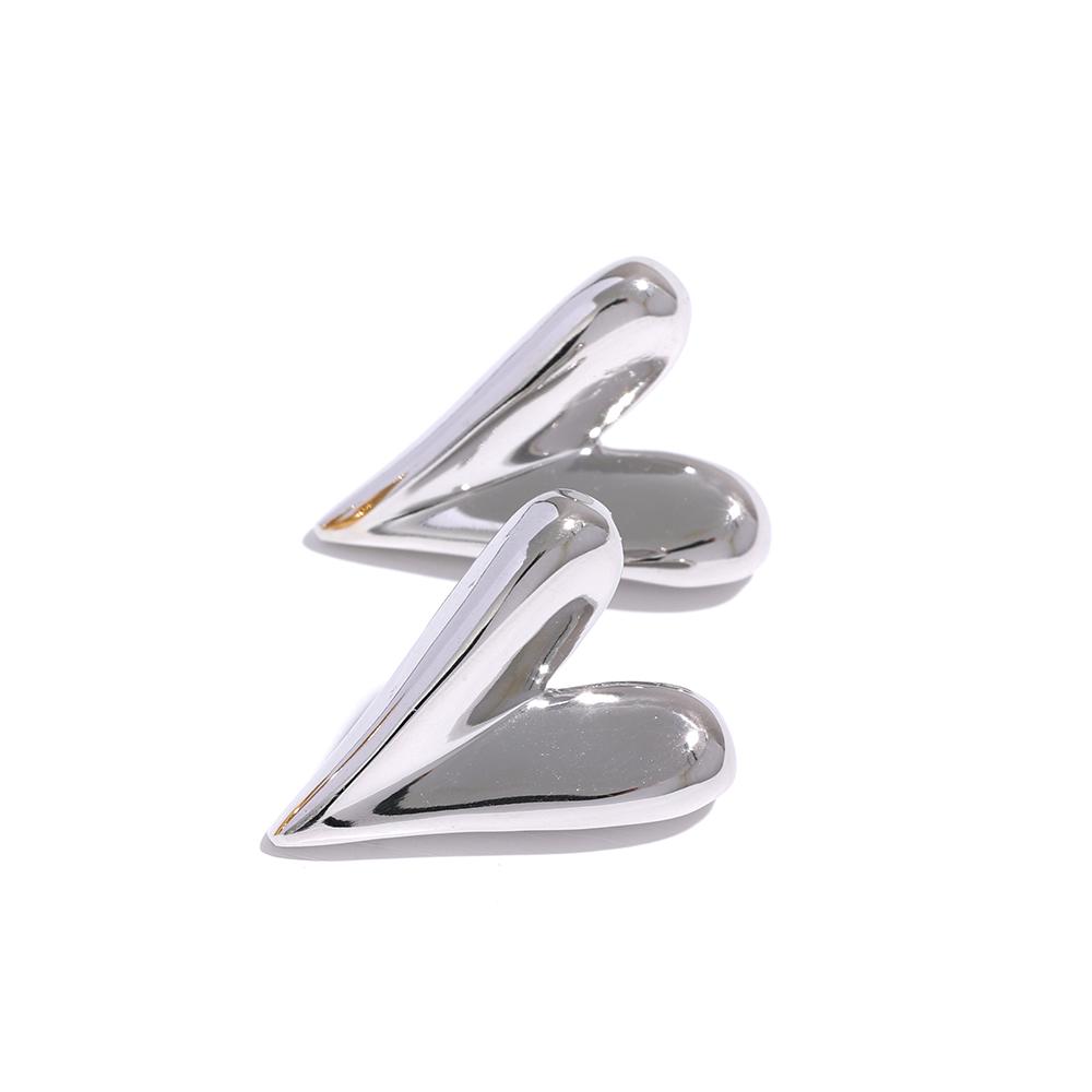 

Yhpup 316L Stainless Steel Heart Stud Earrings for Women 18K Gold Color Plated Waterproof Charm Trend Basic Daily Jewelry Gift