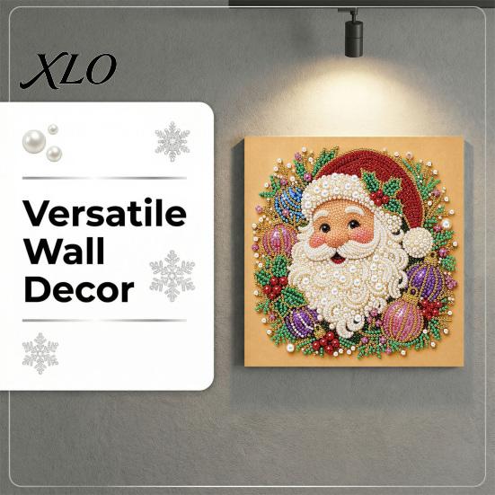 Creative Hobby Kits for Adults Christmas Faux Pearl Art Kit, DIY Santa Tree Painting Handmade Craft 3D Holiday Wall Decor Kit Adults, Gift Festive