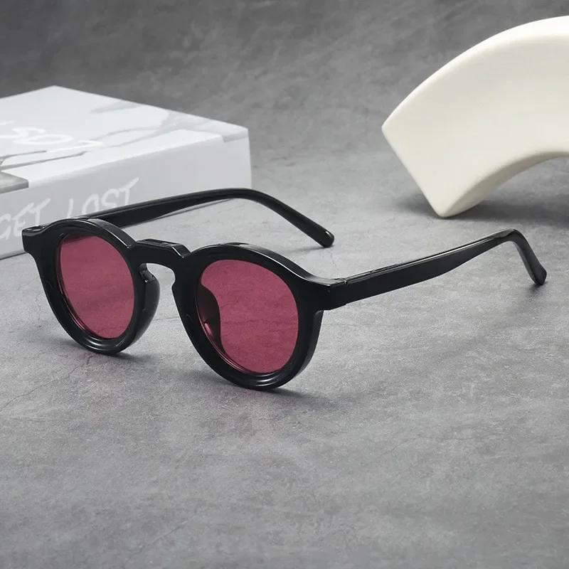 Latest Vintage Circular Small Spectacle Frame Frame Sun Glasses Glasses Personalized High-end Male and Womens Eyeglasses Trendy Trend UV Resistant