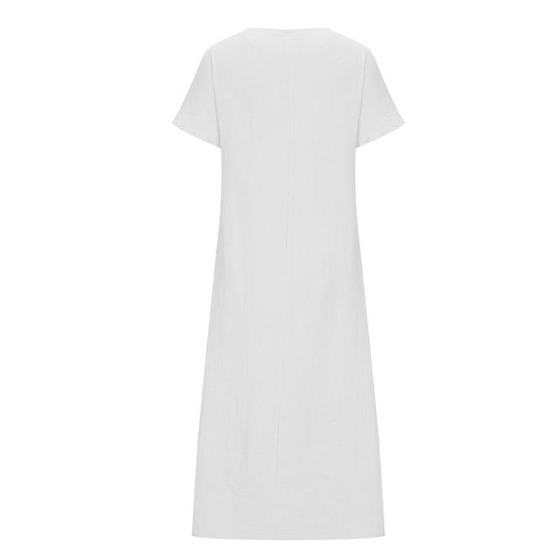 Φόρεμα με κέντημα και σχισμές