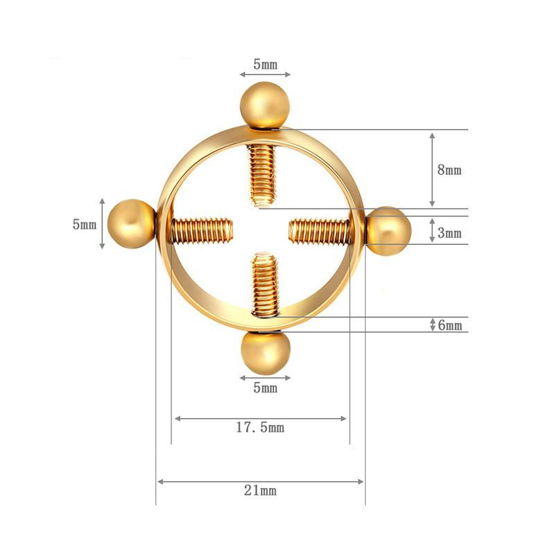 1 pár 2 ks Nerezová ocel Kulatý Nepropichující Kroužek na bradavky Ochranný štít Body Piercing Šperky Svorky bradavek Hra pro dospělé pro ženy