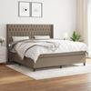 Maison Exclusive - Slatted Bed Base with Taupe Mattress 180x200 Cm Fabric