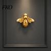 Exquisite Insect Themed Decor Vintage Gilded Bee Resin Figurine, Lifelike 3D Sculpture with Built-In Wall Elegant Gold Art Hook, Light Luxury Tabletop