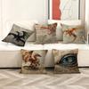 Middle Ages Dragon Atlas Retro Stitch Lucky Dragon Pillow Cover Sofa Cushion Cover Home Room Decoration Children Gift