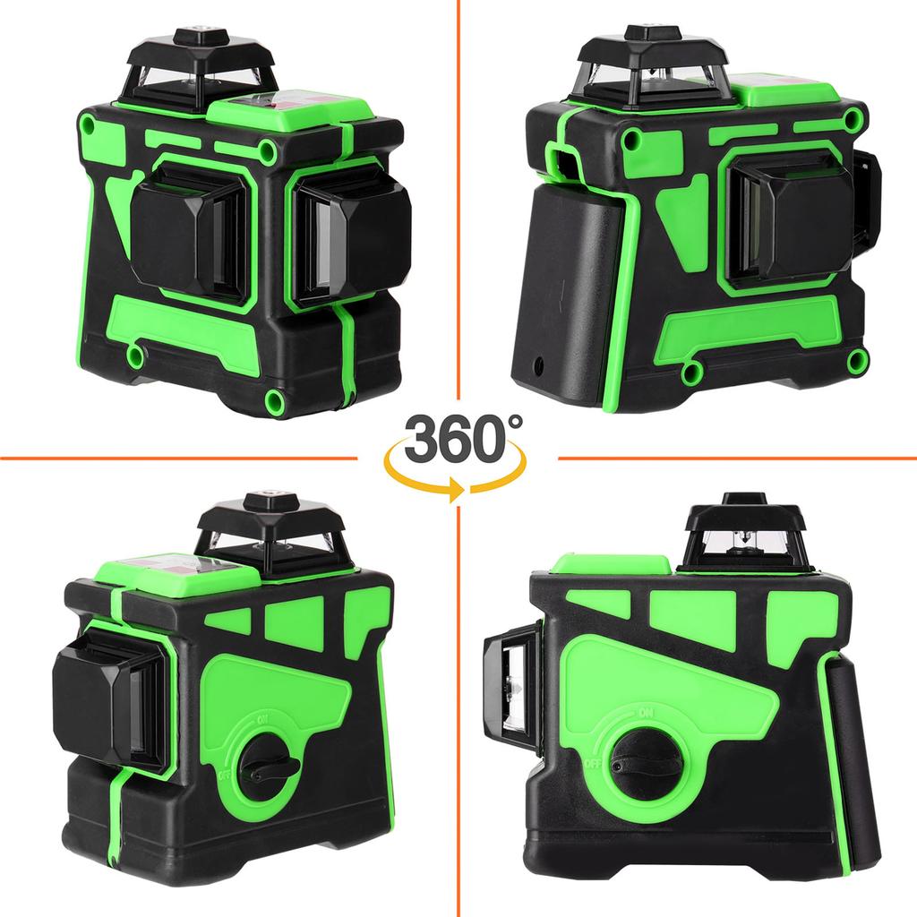 Multifunctional 3D 12 Lines Laser Level Tool Vertical Horizontal Lines with Selfleveling Function