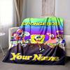 Custom 1Pc Custom Spongebob Friends Fleece Flannel Blanket Soft Warm Cozy Office Throw For Bedroom Couch Travel Birthday Xmas Gift