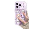 Purple magnetic mobile phone case is suitable for iPhone11promax transparent 11 Apple 11 with bracket 11 women's 11 sets