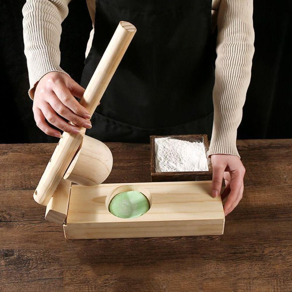 Hand Press Sweet Green Rice Balls Skin Molds Non-stick Dough Press Maker Party