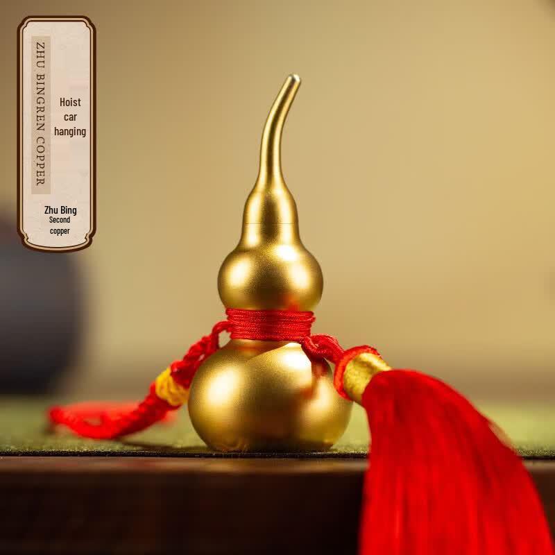 Zhu Bingren Copper Auspicious Gourd Car Charm
