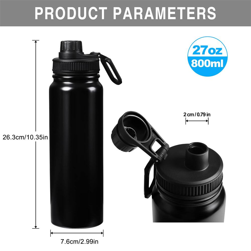 25oz Sports Water Bottle Leakproof Gym Vacuum Mug PortableCup Stainless Steel Outdoor Sport Cup Insulated Water Bottle