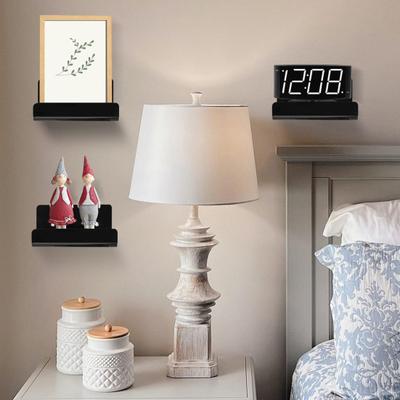 3 Pezzi Mensole da Parete in Acrilico Mensole Portaoggetti per Spazi Piccoli Facile Installazione Versatili Ripiani Portaoggetti per Bagno