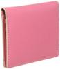 [Kanaza Yaichi 961] Colored Leather Two-Sided Pass Case, Unisex, Pink