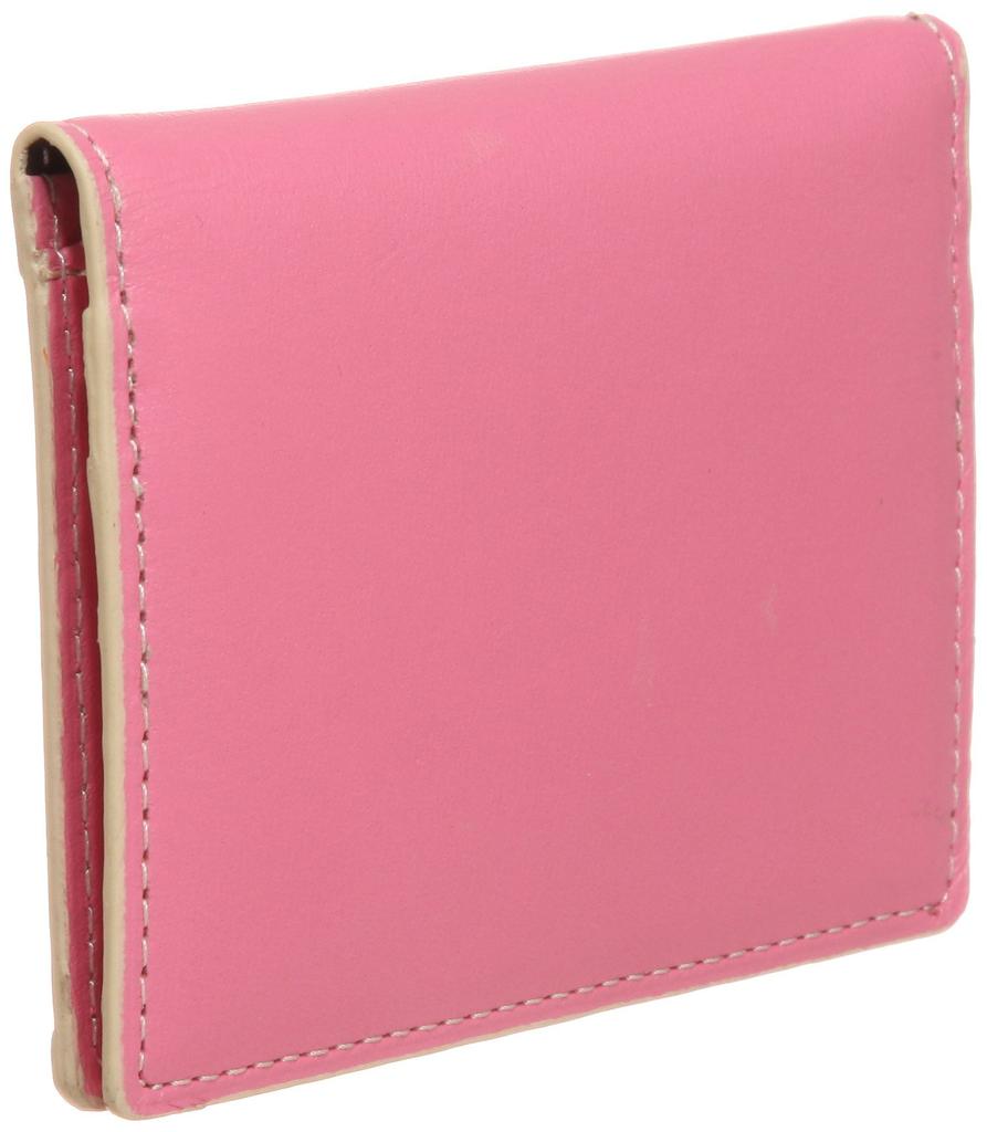 [Kanaza Yaichi 961] Colored Leather Two-Sided Pass Case, Unisex, Pink