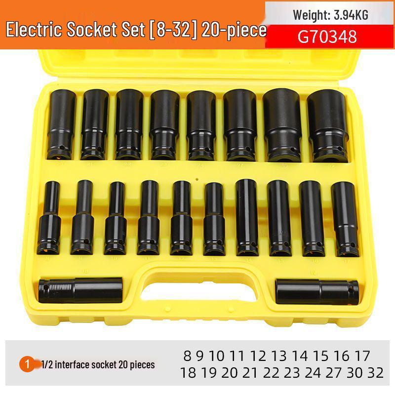 Complete Electric Ratchet Wrench Socket Set for Auto Repair
