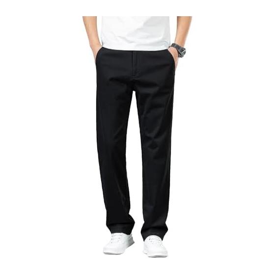 (Soinga) Soinnga Chino Pants, Men s Stretch Chino Pants, Long Pants, Straight Trousers, Casual, Plain, All Seasons