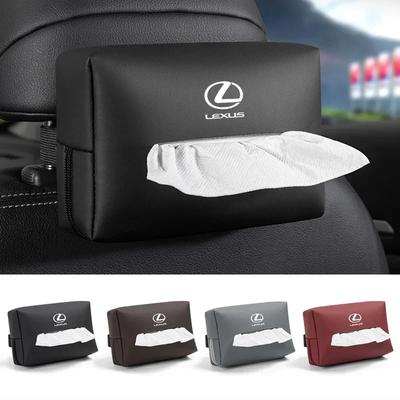 Car Tissue Organizer Bag Paper Towel Storage Box for LS LC RZ IS350 ES300 GS350 CT200h GX460 LX570 RX500h NX30 Accessories