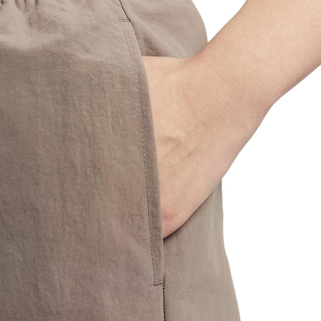Nike Sportswear Woven Everything Simple Comfortable Fashion Lace-Up Five-Point Casual Shorts Women shorts Mink-Brown White HJ1398-214