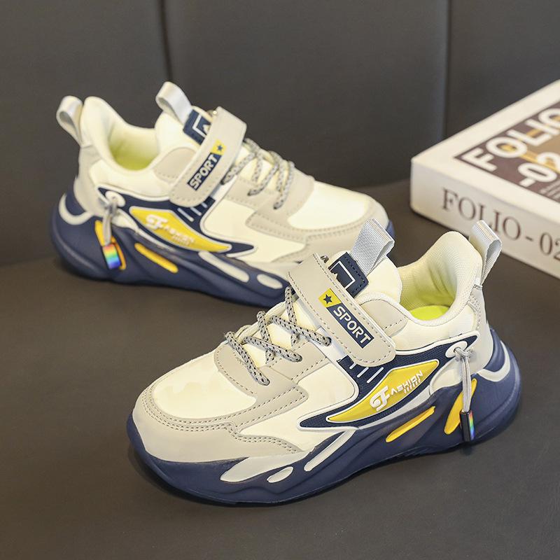 Andningsbara Halkfria Läder Löparskor för Pojkar för Vår och Höst