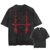 Jujutsu Kaisen Choso Manga T-Shirts Vintage Gewaschene T-Shirts Herren Damen Hip Hop T-Shirts Oberteile Baumwoll-T-Shirts Kurzarm Kleidung
