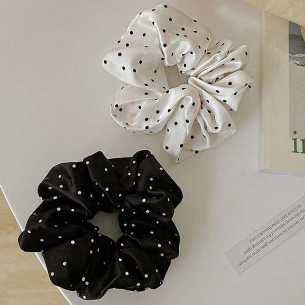 

Топ-жилет в горошек, простая резинка-гофре, аксессуар для волос white