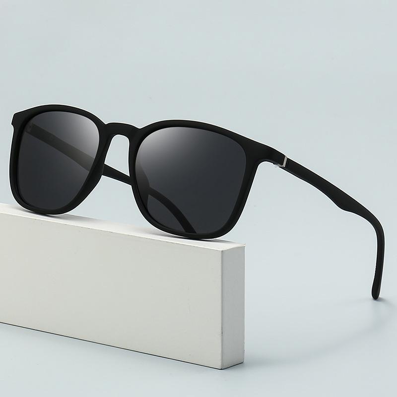 Polarized Sunglasses Men'S And Women'S Retro Classic Large Frame Elastic Paint Spring Foot Sunglasses Trendy Glasses