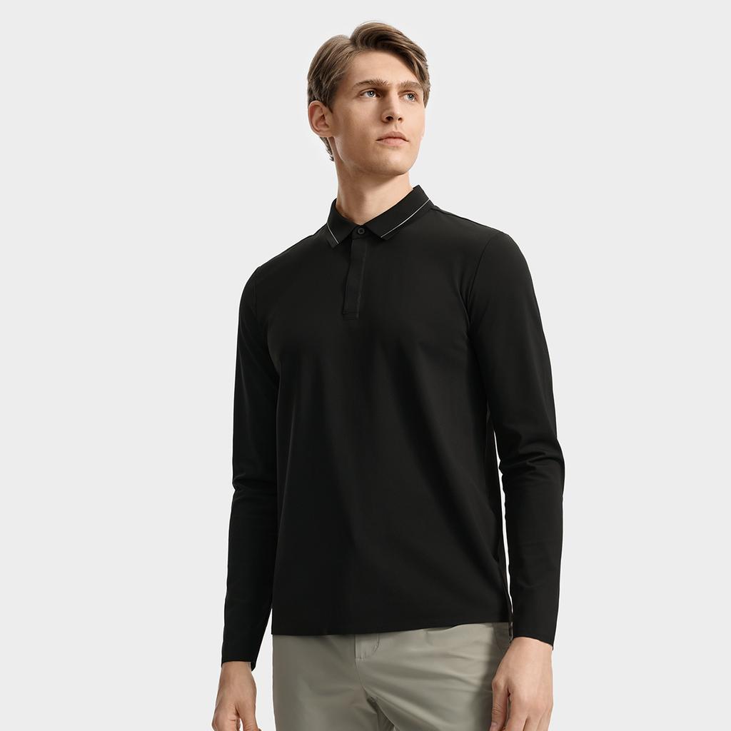 New FILA Polo Shirts Men's Jet Black BK F11M532202F-BK