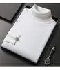 Men's High Neck Double Roll Wool Sweater - Soft, Warm, Solid Color, Close-Fitting Base Layer, Trendy Knitted Design