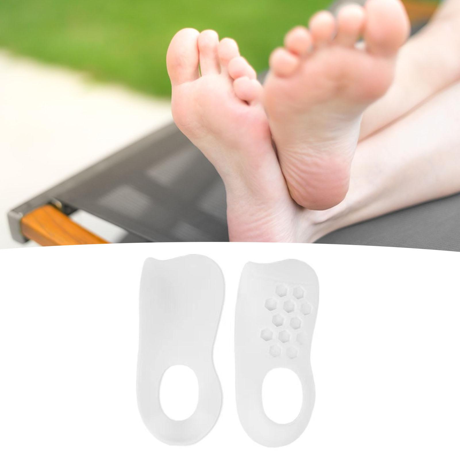 

1 пара ортопедических стельок для пятки при плоскостопии, стельки для поддержки свода стопы с отверстием для коррекции ноги типа OX L(40‑45) белый
